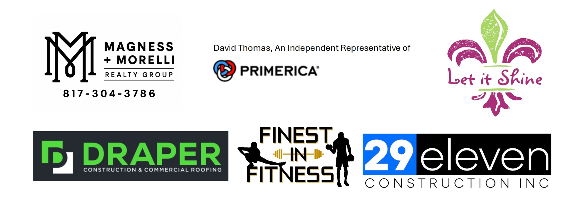 KBC CON Sponsors - Magness + Morelli Realty Group, David Thomas Primerica, Draper Construction, Finest in Fitness, 29eleven Construction